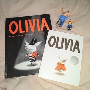 2 Olivia Books & 2 Olivia Figures